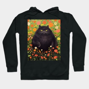 Feline Garden Delight: Cats Amongst a Bouquet of Blooms - Sampson Hoodie